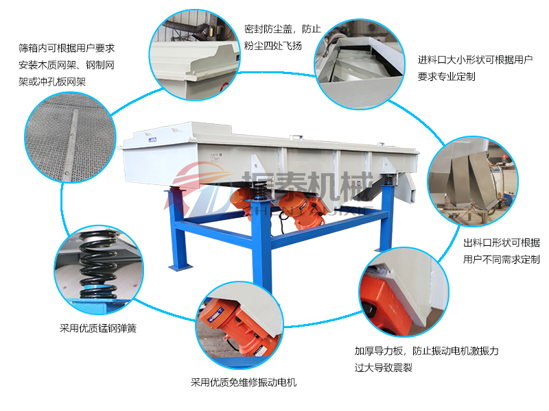 玉米芯粉直線振動(dòng)篩細(xì)節(jié)說明